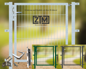 1_Version-1.2_Gartentur_Frontbild_1flg_3F_verzinkt_Zaunhandel_gross